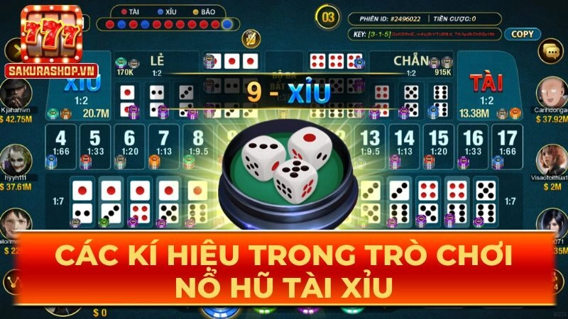 Các kí hiệu trong trò chơi Nổ Hũ Tài Xỉu