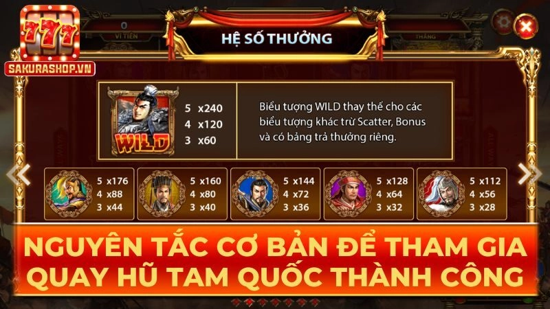 Nguyên tắc cơ bản để tham gia quay hũ tam quốc thành công